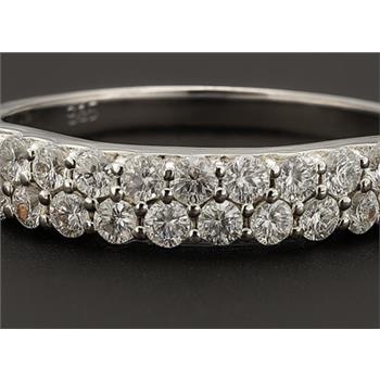 NO RESERVE 2.04 Ct Round Cubic Zirconia 925 Sterling Silver Ring