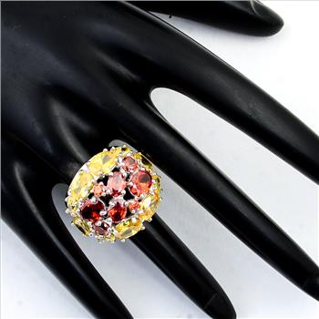 NO RESERVE 20.88 Ct Cubic Zirconia 925 Sterling Silver Ring