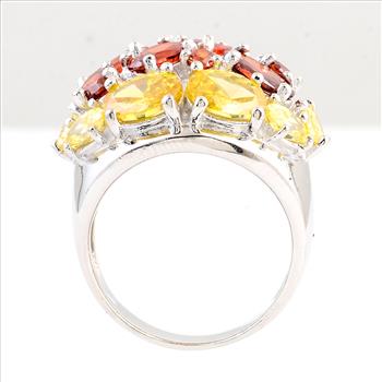 NO RESERVE 20.88 Ct Cubic Zirconia 925 Sterling Silver Ring