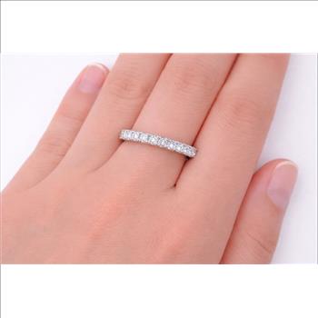 NO RESERVE 2.10 Ct Round Cubic Zirconia, 925 Sterling Silver Ring