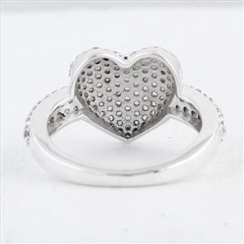 NO RESERVE 2.14 Ct Round Cubic Zirconia 925 Sterling Silver Ring