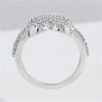NO RESERVE 2.14 Ct Round Cubic Zirconia 925 Sterling Silver Ring