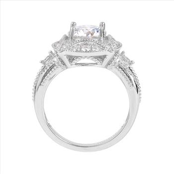 NO RESERVE 2.26 ct. t.w. Moissanite Ring in Sterling Silver. Size 8