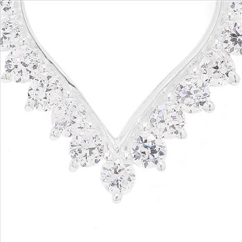 NO RESERVE 2.31 Ct Round Cubic Zirconia 925 Sterling Silver Pendant