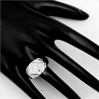 NO RESERVE 2.32 Ct Cubic Zirconia 925 Sterling Silver Ring