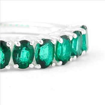 NO RESERVE 2.34 Ct Oval Green Topaz 925 Sterling Silver Ring