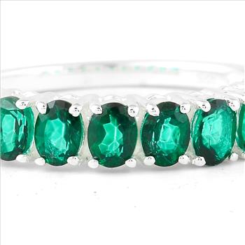 NO RESERVE 2.34 Ct Oval Green Topaz 925 Sterling Silver Ring
