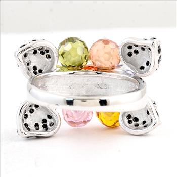 NO RESERVE 24.34 Ct Cubic Zirconia 925 Sterling Silver Ring