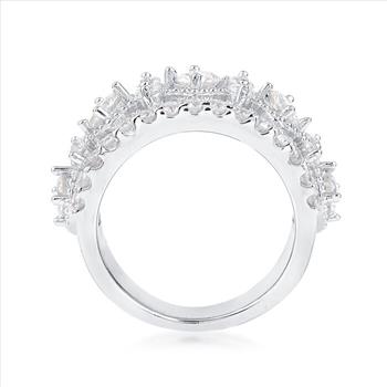 NO RESERVE 2.49 ct. t.w. Moissanite Ring in Sterling Silver. Size 7