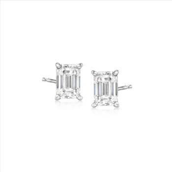 NO RESERVE 2.50 ct. t.w. Moissanite Stud Earrings in Sterling Silver