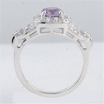 NO RESERVE 2.52 Ct Round Amethyst 925 Sterling Silver Ring