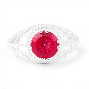 NO RESERVE 2.55 Ct Round Pink Topaz 925 Sterling Silver Ring