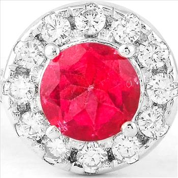 NO RESERVE 2.59 Ct Round Pink Topaz, Cubic Zirconia, 925 Sterling Silver Ring