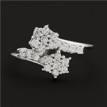 NO RESERVE 2.61 Ct Cubic Zirconia 925 Sterling Silver Ring