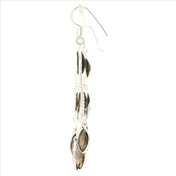 NO RESERVE 27.10 Ct Smoky Quartz 925 Sterling Silver Earrings