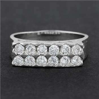 NO RESERVE 2.78 Ct Cubic Zirconia 925 Sterling Silver Ring