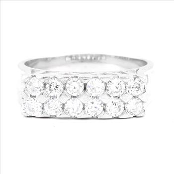 NO RESERVE 2.78 Ct Cubic Zirconia 925 Sterling Silver Ring