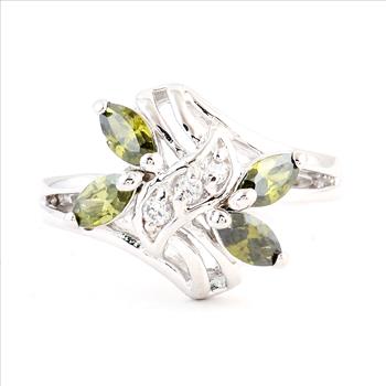 NO RESERVE 2.89 Ct Cubic Zirconia 925 Sterling Silver Ring