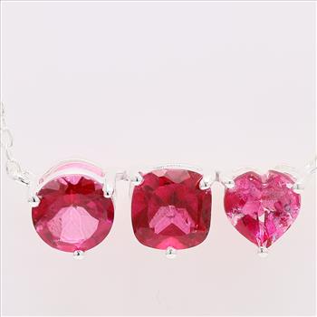 NO RESERVE 2.91 Ct Round Pink Topaz 925 Sterling Silver Pendant