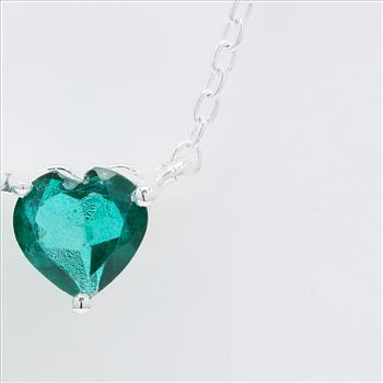 NO RESERVE 2.95 Ct Round Amethyst, Green Topaz 925 Sterling Silver Pendant