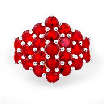 NO RESERVE 3.02 Ct Round Created Ruby 925 Sterling Silver Ring