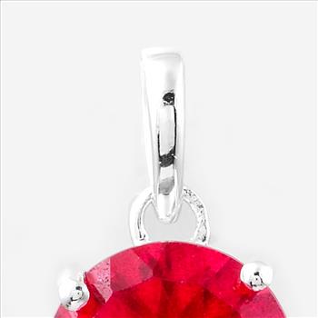 NO RESERVE 3.11 Ct Round Pink Topaz, 925 Sterling Silver Pendant