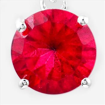 NO RESERVE 3.11 Ct Round Pink Topaz, 925 Sterling Silver Pendant