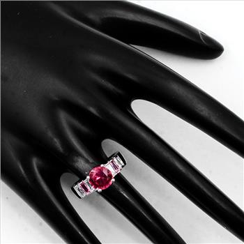 NO RESERVE 3.26 Ct Created Glass Cz 925 Sterling Silver Ring