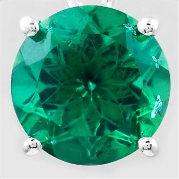 NO RESERVE 3.46 Ct Round Green Topaz, 925 Sterling Silver Pendant