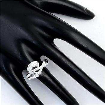 NO RESERVE 3.55 Ct Cubic Zirconia 925 Sterling Silver Ring