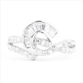 NO RESERVE 3.55 Ct Cubic Zirconia 925 Sterling Silver Ring