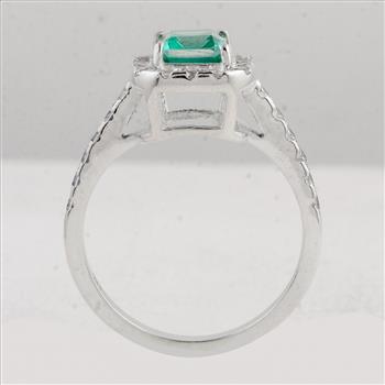 NO RESERVE 3.61 Ct Octagon Green Topaz 925 Sterling Silver Ring