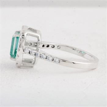 NO RESERVE 3.61 Ct Octagon Green Topaz 925 Sterling Silver Ring