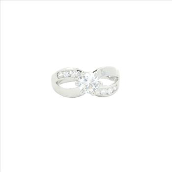NO RESERVE 3.65 Ct Cubic Zirconia 925 Sterling Silver Ring