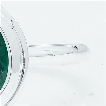 NO RESERVE 4.00 Ct Round Green Topaz 925 Sterling Silver Ring