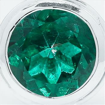 NO RESERVE 4.00 Ct Round Green Topaz 925 Sterling Silver Ring