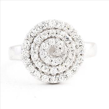 NO RESERVE 4.08 Ct Cubic Zirconia 925 Sterling Silver Ring