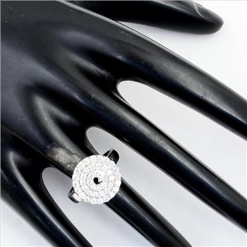 NO RESERVE 4.08 Ct Cubic Zirconia 925 Sterling Silver Ring