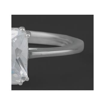 NO RESERVE 4.11 Ct Octagon Cubic Zirconia 925 Sterling Silver Ring