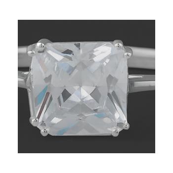 NO RESERVE 4.11 Ct Octagon Cubic Zirconia 925 Sterling Silver Ring