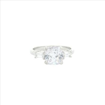 NO RESERVE 4.17 Ct Cubic Zirconia 925 Sterling Silver Ring
