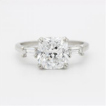 NO RESERVE 4.17 Ct Cubic Zirconia 925 Sterling Silver Ring