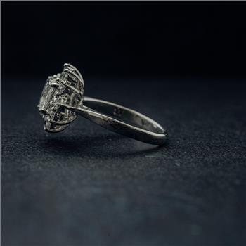 NO RESERVE 4.22 Ct Cubic Zirconia 925 Sterling Silver Ring