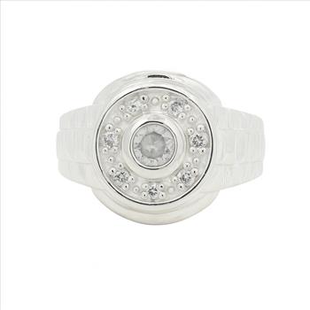 NO RESERVE 4.86 Ct Cubic Zirconia 925 Sterling Silver Ring