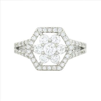 NO RESERVE 5.06 Ct Cubic Zirconia 925 Sterling Silver Ring