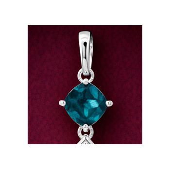 NO RESERVE 5.06 Ct Pear Paraiba Topaz, Cubic Zirconia 925 Sterling Silver Pendant