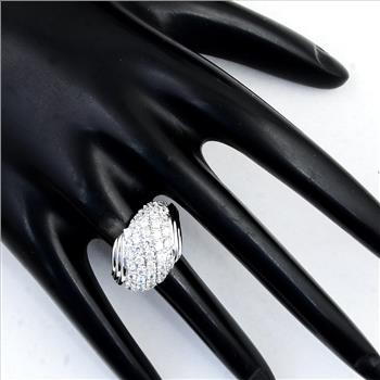 NO RESERVE 5.21 Ct Cubic Zirconia 925 Sterling Silver Ring