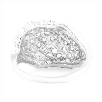 NO RESERVE 5.21 Ct Cubic Zirconia 925 Sterling Silver Ring