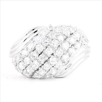 NO RESERVE 5.21 Ct Cubic Zirconia 925 Sterling Silver Ring