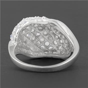 NO RESERVE 5.21 Ct Cubic Zirconia 925 Sterling Silver Ring